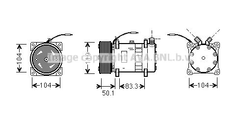 AVA QUALITY COOLING Компрессор, кондиционер UVAK051